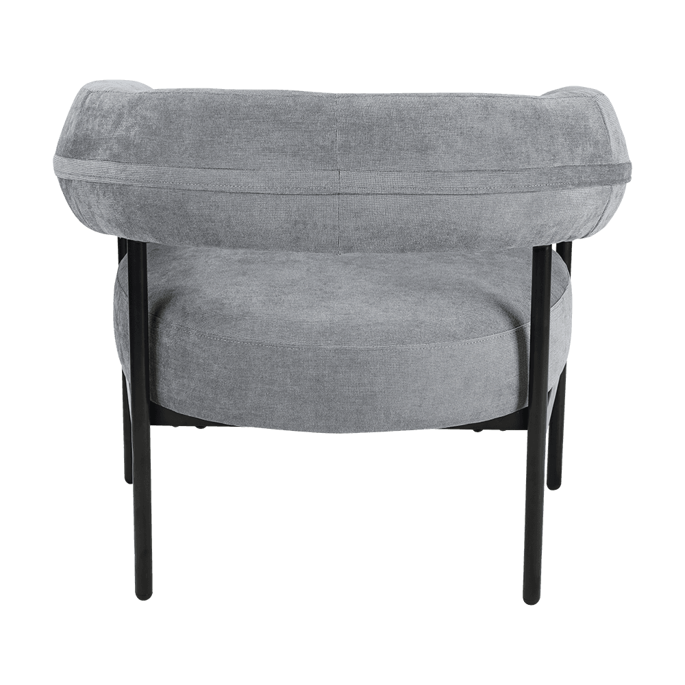 Harmaa metallikehys lounge -tuoli