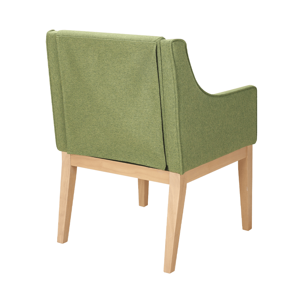 Massiivipuun ruokasali tuoli käsinojilla