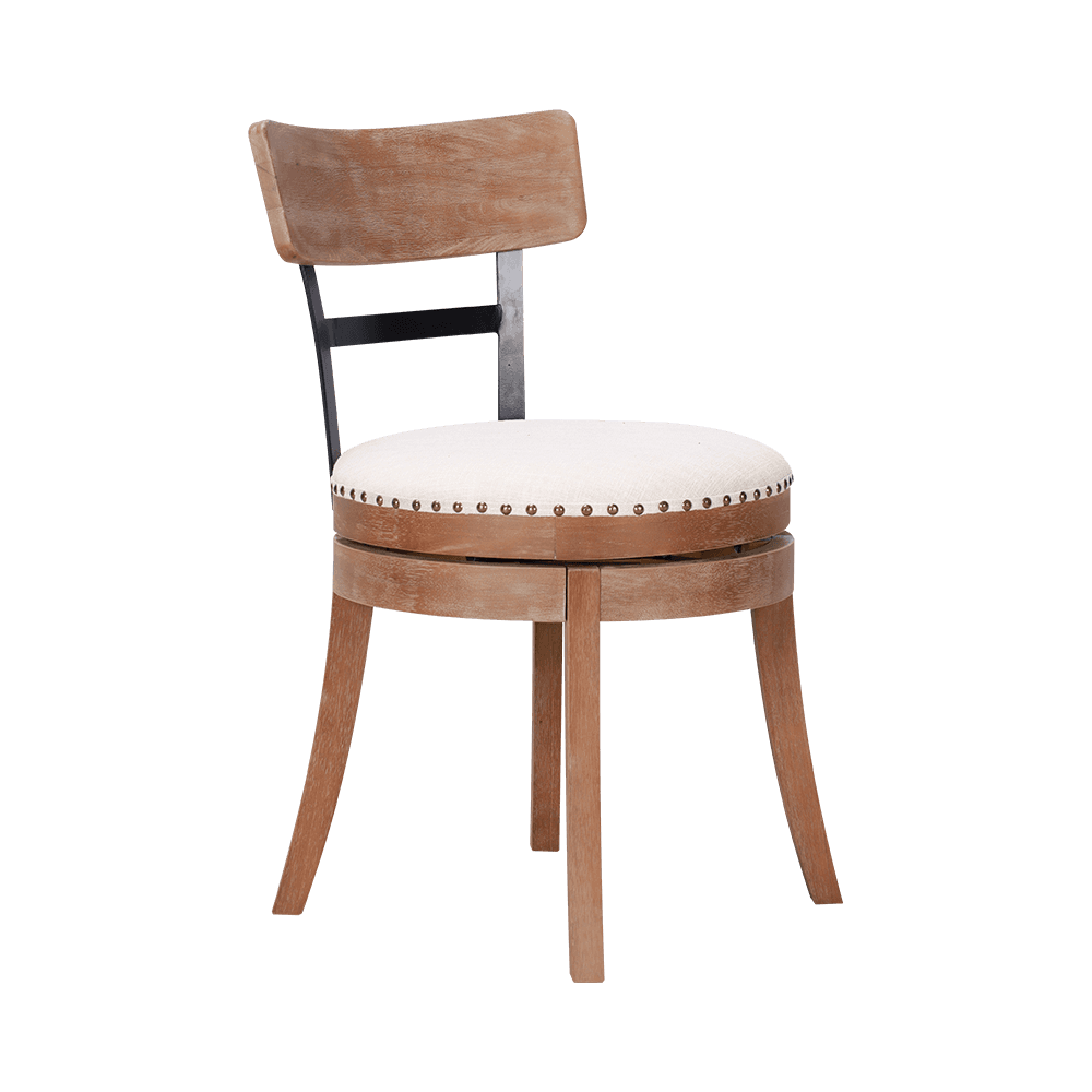 Pyöreä tyyny massiivipuun ruokasalituoli