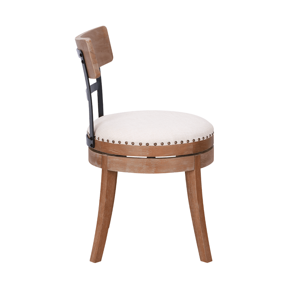 Pyöreä tyyny massiivipuun ruokasalituoli