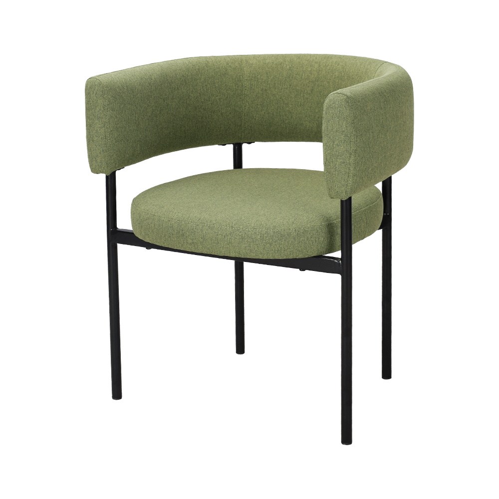 Hapanvihreä metallijalkainen ruokasalituoli