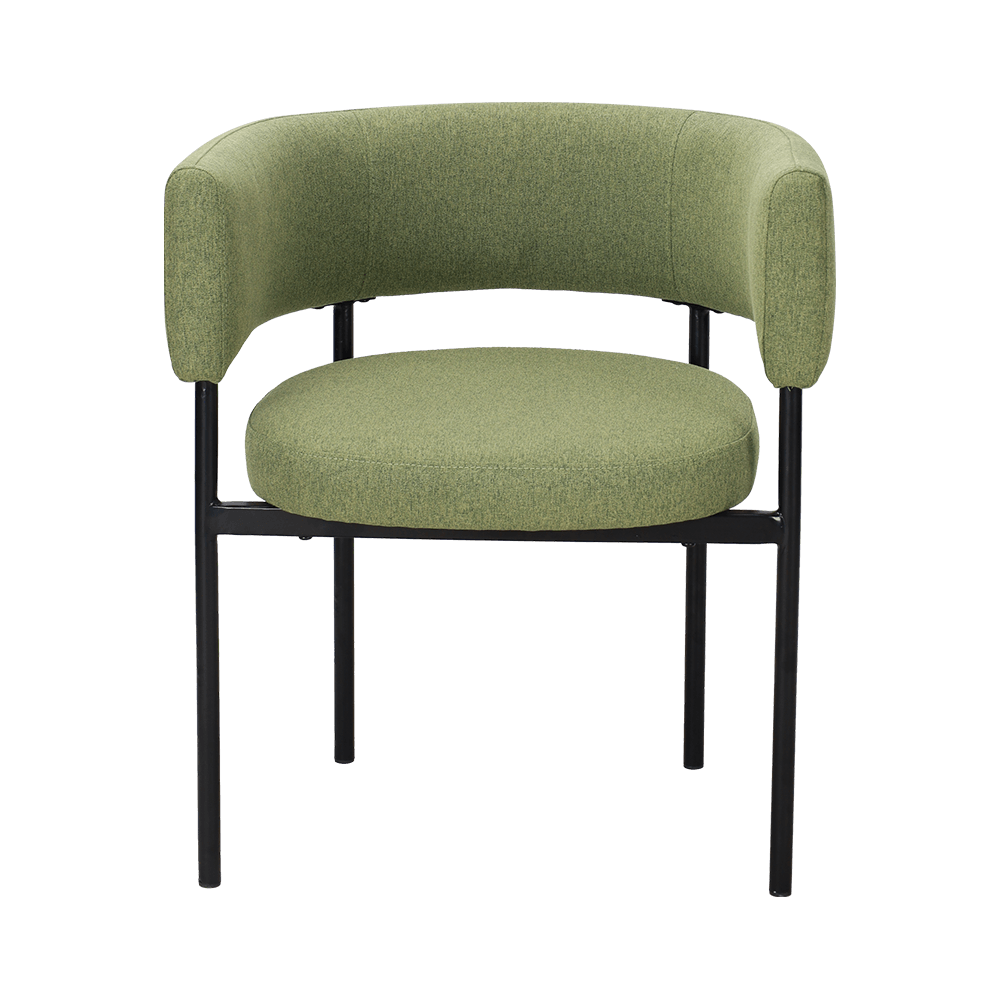 Hapanvihreä metallijalkainen ruokasalituoli