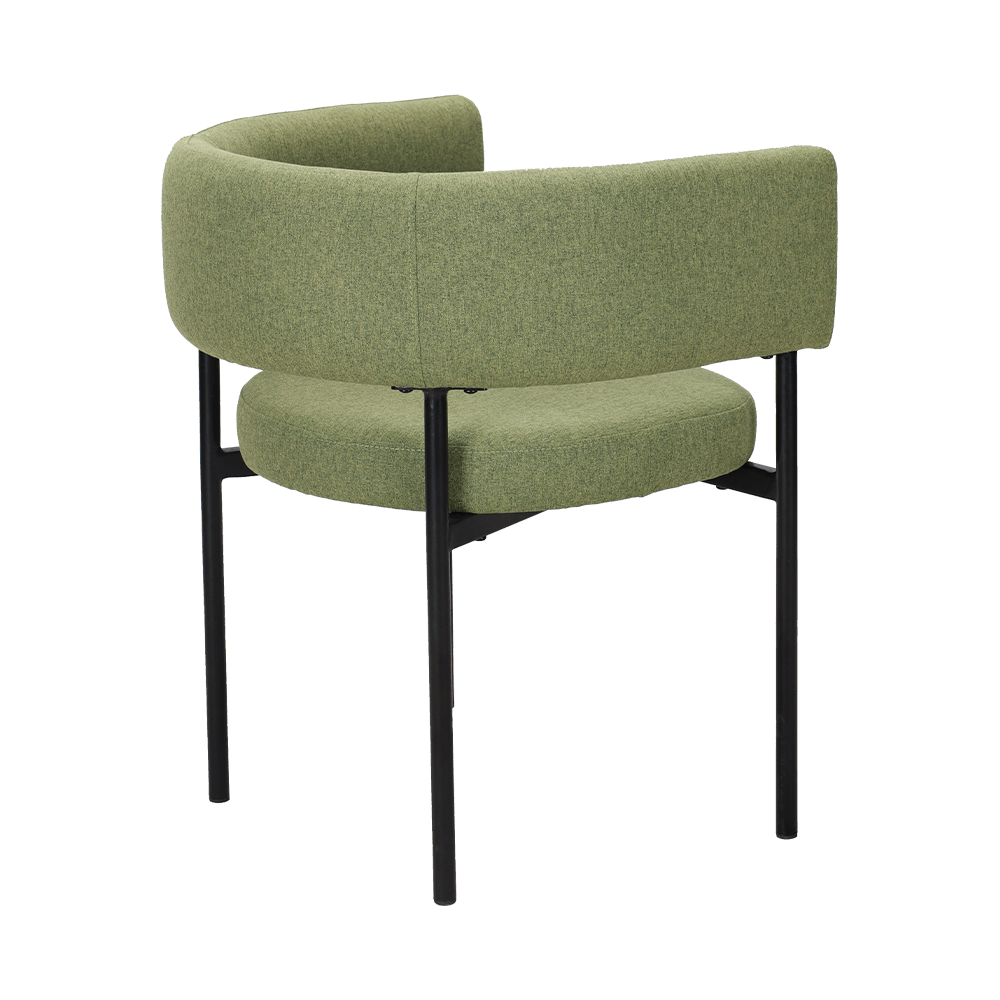 Hapanvihreä metallijalkainen ruokasalituoli