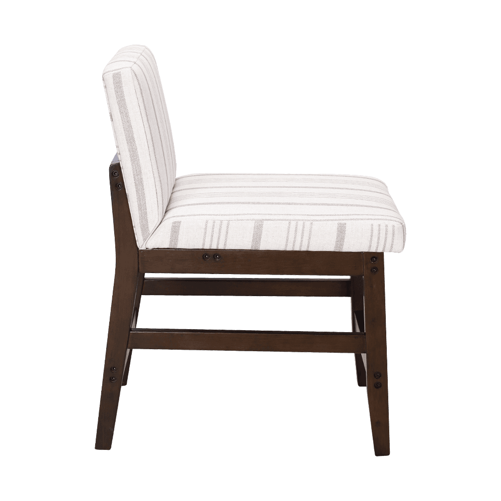 Raidallinen kangas massiivipuun ruokasalituoli