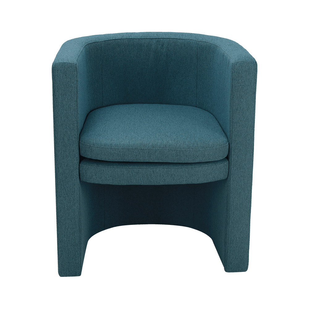 Laivastonsininen puinen runko lepotuoli