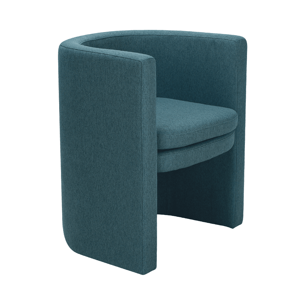 Laivastonsininen puinen runko lepotuoli