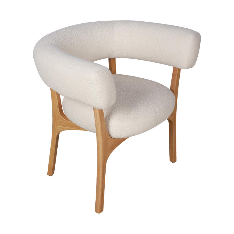 Massiivipuun U-muotoinen lepotuoli